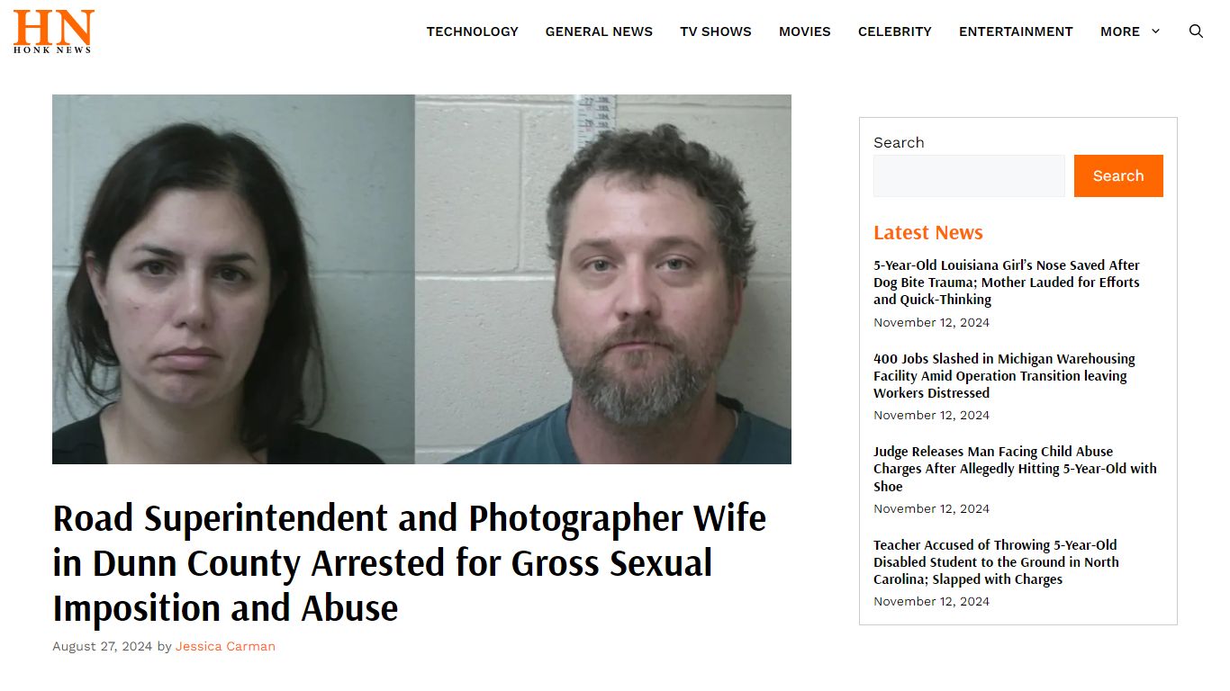 Road Superintendent and Photographer Wife in Dunn County Arrested for ...